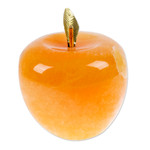 Onyx figurine, 'Tempting Apple' - Natural Onyx Fruit Figurine Sculpture