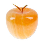 Onyx figurine, 'Tempting Apple' - Natural Onyx Fruit Figurine Sculpture