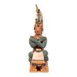Ceramic sculpture, 'Lord Chaac' - Maya Lord of Rain Ceramic Replica Sculpture