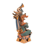 Ceramic sculpture, 'Lord Chaac' - Maya Lord of Rain Ceramic Replica Sculpture