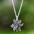 Sterling silver flower necklace, 'Springtime' - Hand Crafted Sterling Silver Taxco Flower Pendant Necklace thumbail