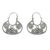 Sterling silver flower earrings, 'Floral Mazahua' - Artisan Crafted Sterling Silver Hoop Earrings from Mexico (image 2a) thumbail