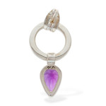 Amethyst drop earrings, 'New Era' - Modern Amethyst and Taxco Silver Earrings