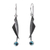 Blue topaz dangle earrings, 'Blue Skies' - Blue Topaz and Silver 950 Earrings Taxco Jewelry (image 2a) thumbail