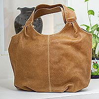 Leather hobo handbag, Urban Honey