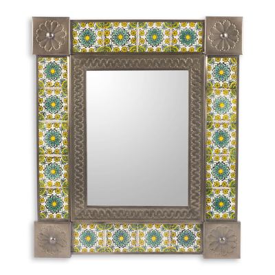 Unicef Market Handmade Mexican Fl Ceramic Tin Wall Mirror Mexican Fl Ceramic Tin Wall Mirror