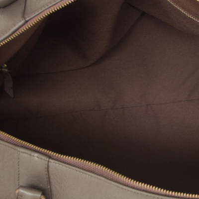 Bolsa de viaje de cuero - Bolso de viaje forrado en suave cuero mexicano con bolsillo interno