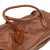 Leather travel bag, 'Let's Go in Brown' - Mexican Brown Leather Travel Bag Lined with Inner Pocket