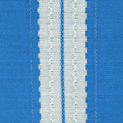 Colcha de algodón zapoteca, 'Oaxaca Ocean' (gemelo) - Colcha de algodón azul tejida a mano tamaño doble