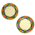 Majolica ceramic dessert plates, 'Acapulco' (pair) - Artisan Crafted Majolica Ceramic Dessert Plates (Pair)