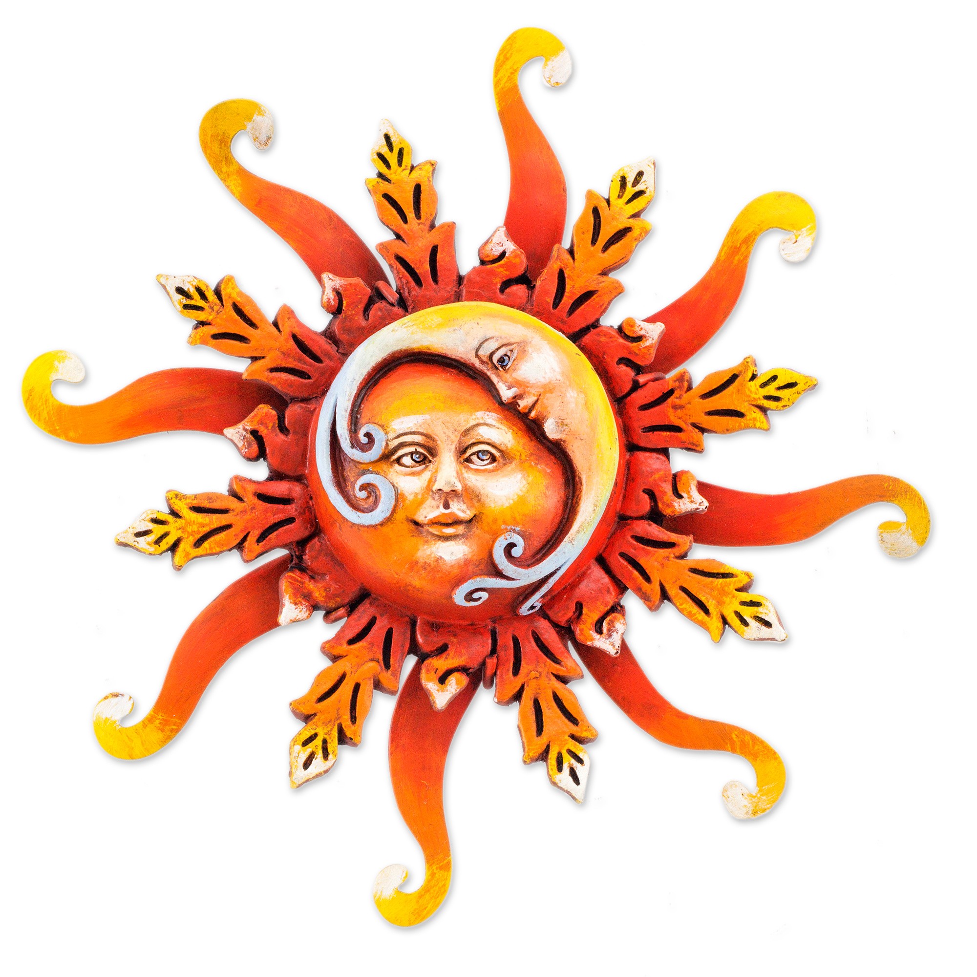 Sun And Moon Wall Art moon hugging the sun iron wall art sculpture from mexico - eclipse Sun And Moon Wall Art moon hugging the sun iron wall art sculpture from mexico - eclipse
