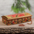 Decoupage jewelry box, 'Roses' - Mexico Handcrafted Floral Decoupage Jewelry Box with Mirror (image 2) thumbail