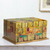 Decoupage jewelry box, 'France in Mexico' - Handcrafted Decoupage Jewellery Box with Mirror and Drawer thumbail