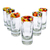 Blown glass tequila shot glasses, 'Confetti Path' (set of 6) - Handcrafted Blown Glass Tequila Shot Glasses (Set of 6) (image 2a) thumbail