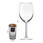 Handblown tequila shot glasses, 'Confetti Rim' (set of 6) - Handcrafted Blown Glass Tequila Shot Glasses (Set of 6)