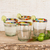 Blown glass juice glasses, 'Confetti Path' (set of 6) - Colorful Handcrafted Blown Glass Juice Glasses (Set of 6)