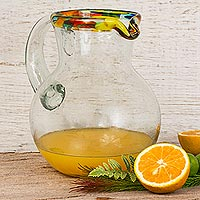 Featured review for Blown glass pitcher, Confetti Path