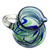 Blown glass pitcher, 'Elegant Energy' - Blue and Green Swirls Hand Blown Glass Pitcher (84 oz) (image 2c) thumbail