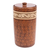 Decorative ceramic jar, 'Waves' - Hand Crafted Ceramic Decorative Jar from Mexico