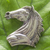 Sterling silver brooch pendant, 'Proud Mare' - Artisan Crafted Sterling Silver Horse Brooch Pendant thumbail