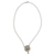 Rainbow moonstone pendant necklace, 'Cancer Moon' - Sterling Silver Moon Pendant Necklace