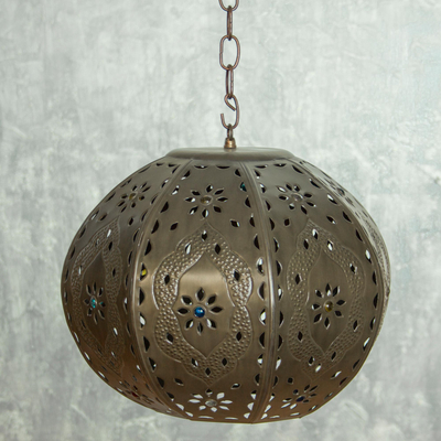 Mexican Hanging Lamp Hand Crafted In, Mexican Tin Ceiling Light Fixtures