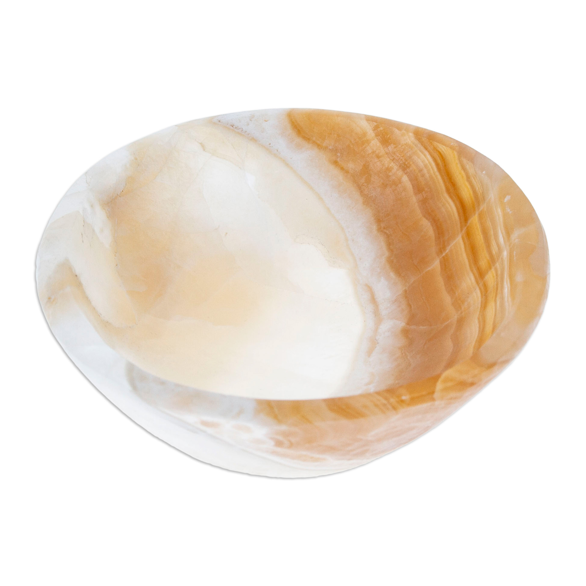 Striped Onyx Soap Dish Hand Crafted in Mexico Clean Lines NOVICA