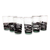 Blown glass drinking glasses, 'Ebony Spin' (set of 6) - Set of 6 Hand Blown Black Spiral Glass Tumblers from Mexico (image 2a) thumbail