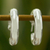 Sterling silver half hoop earrings, 'Petite Halo' - Minimalist Sterling Silver Handmade Half Hoop Earrings thumbail