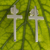 Sterling silver button earrings, 'My Faith' - Hand Crafted Polished Cross Earrings of Taxco Silver (image 2) thumbail