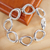 Sterling silver link bracelet, 'Bold Curves' - Mexican Handmade Taxco Silver Link Bracelet thumbail