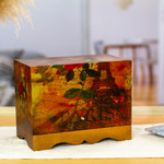 Decoupage jewelry box, 'Thoughts of Paris' - Handcrafted Paris Theme Decoupage Jewelry Box with Drawer