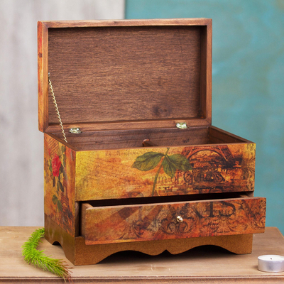 Decoupage jewelry box, Thoughts of Paris