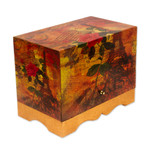 Decoupage jewelry box, 'Thoughts of Paris' - Handcrafted Paris Theme Decoupage Jewelry Box with Drawer