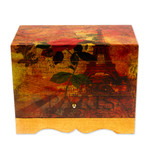 Decoupage jewelry box, 'Thoughts of Paris' - Handcrafted Paris Theme Decoupage Jewelry Box with Drawer