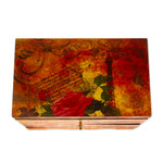 Decoupage jewelry box, 'Thoughts of Paris' - Handcrafted Paris Theme Decoupage Jewelry Box with Drawer