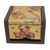 Decoupage box, 'Tea Time' - Petite Ventilated Decoupage Decorative Tea Box from Mexico