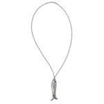 Sterling silver pendant necklace, 'Taxco Fish' - Taxco Artisan Crafted Sterling Silver Fish Pendant Necklace