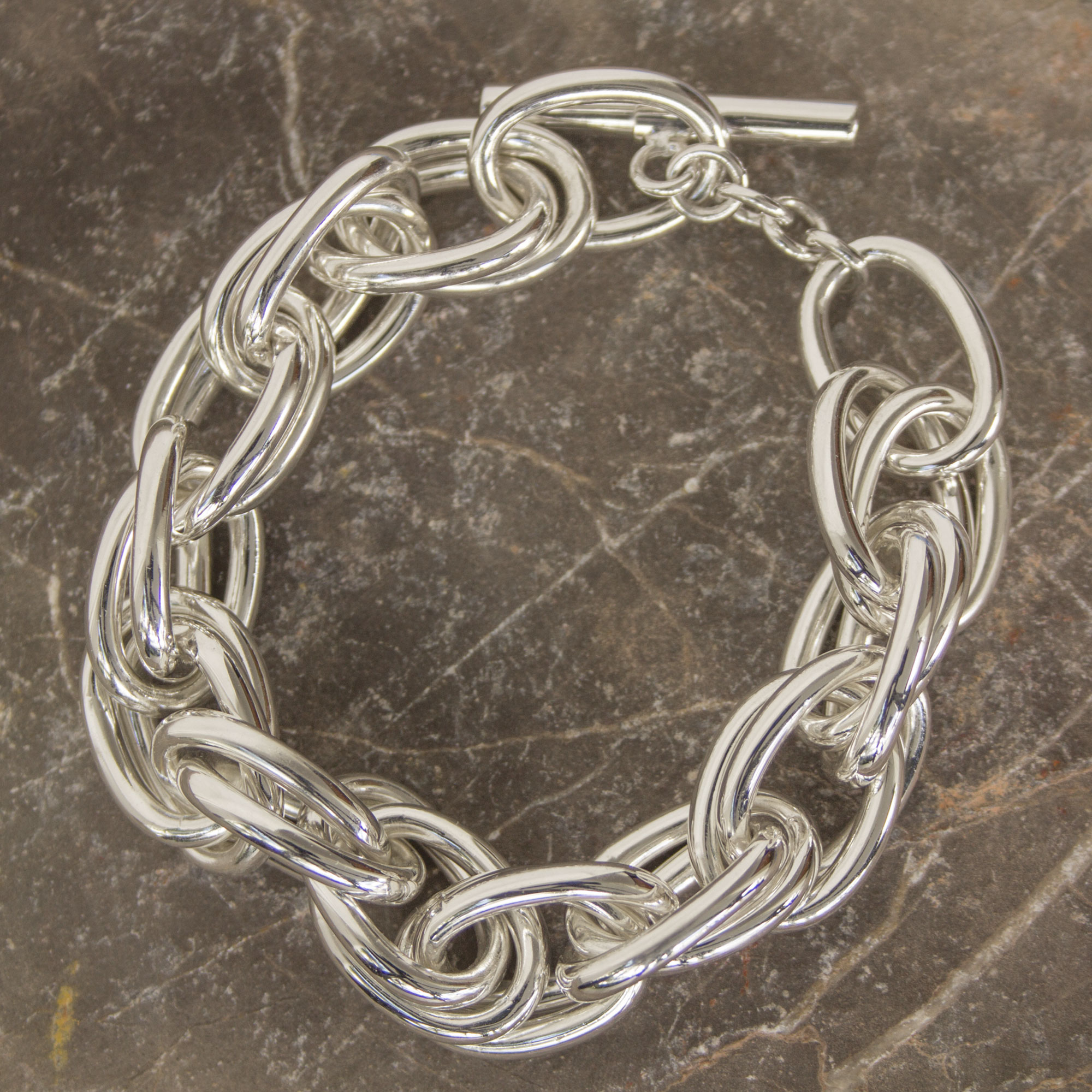 Artisan Crafted Taxco Silver Jewelry Link Bracelet - I Am | NOVICA