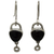 Obsidian dangle earrings, 'Fascination' - Women's Handmade Taxco Silver 950 Earrings with Obsidian thumbail