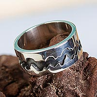 Featured review for Silver band ring, Dark River