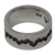 Silver band ring, 'Dark River' - Women's Handmade Band Ring of Taxco Silver 950 (image 2b) thumbail