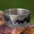 Men's silver band ring, 'Dark River' - Men's Handmade Band Ring of Taxco Silver 950 thumbail