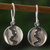 Silver dangle earrings, 'Dark River' - Handmade Taxco Silver 950 Petite Dangle Earrings (image 2) thumbail