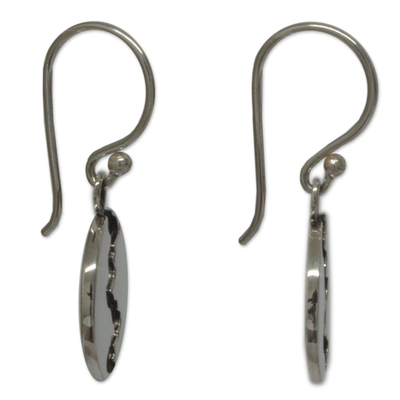 Silberne Ohrhänger - Handgefertigte kleine Ohrhänger aus Taxco-Silber 950