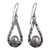 Cultured pearl dangle earrings, 'Luminous Rain' - Handcrafted Textured Taxco Silver and White Pearl Earrings thumbail