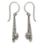 Cultured pearl dangle earrings, 'Luminous Rain' - Handcrafted Textured Taxco Silver and White Pearl Earrings (image 2b) thumbail