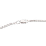 Cultured pearl pendant necklace, 'Luminous Rain' - White Pearl Handcrafted Textured Taxco Silver Necklace