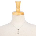 Cultured pearl pendant necklace, 'Luminous Rain' - White Pearl Handcrafted Textured Taxco Silver Necklace