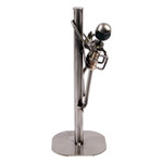 Auto part sculpture, 'Rustic Lineman' - Mexico Eco Friendly Handmade Recycled Auto Part Sculpture